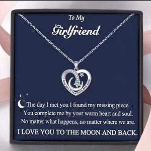 To My Girlfriend Heart Necklace